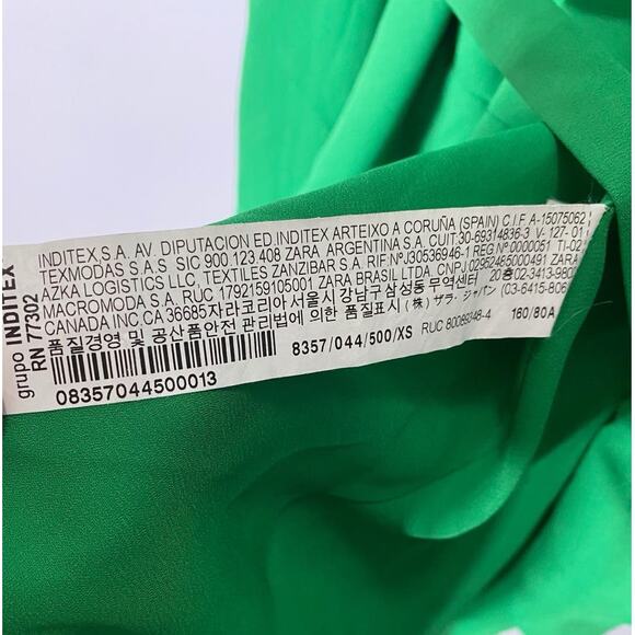 ZARA Trafaluc Green Wrap Blouse - XS EUC - Picture 7 of 10